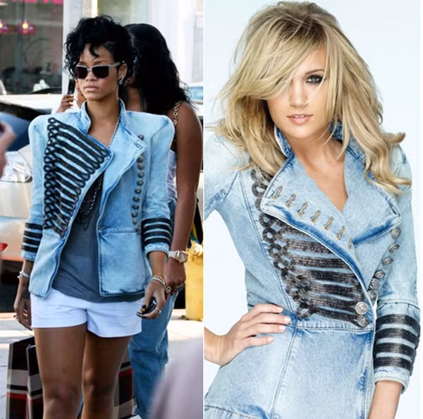 Chiếc áo khoác phong cách quân đội của Balmain được Rihanna, Carrie Underwood và nhiều ngôi sao khác yêu thích.
