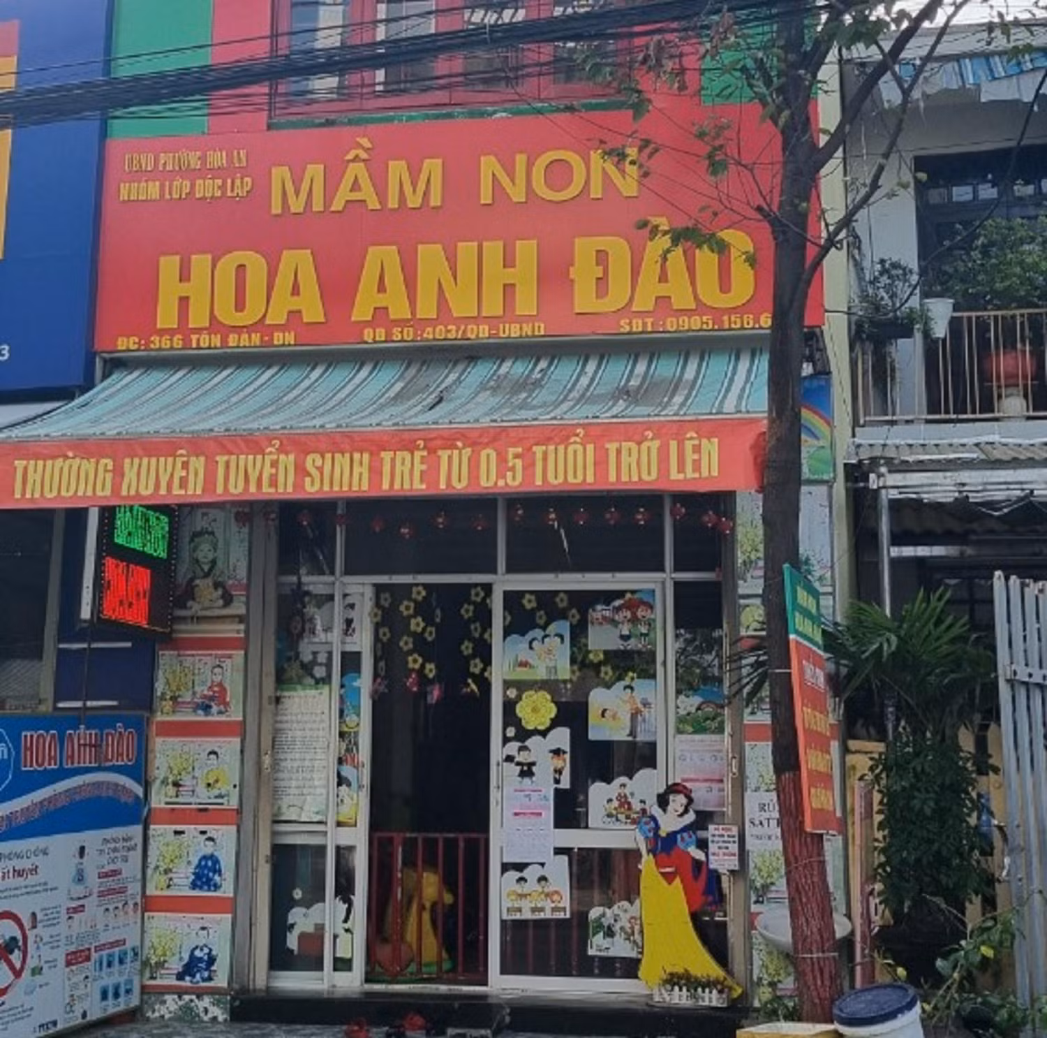 Nhóm lớp độc lập tư thục Hoa Anh Đào bị đình chỉ hoạt động để kiểm tra, xác minh những nội dung liên quan đến tố cáo của phụ huynh. Ảnh: AN