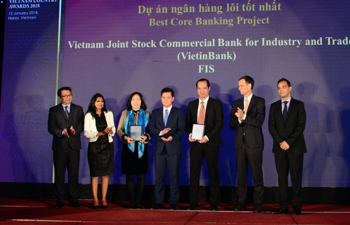 VietinBank vinh dự nhận giải thưởng Dự án Ngân hàng lõi tốt nhất. VietinBank vinh dự nhận giải thưởng Dự án Ngân hàng lõi tốt nhất.