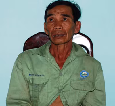 Đối tượng Hiếu tại cơ quan công an
