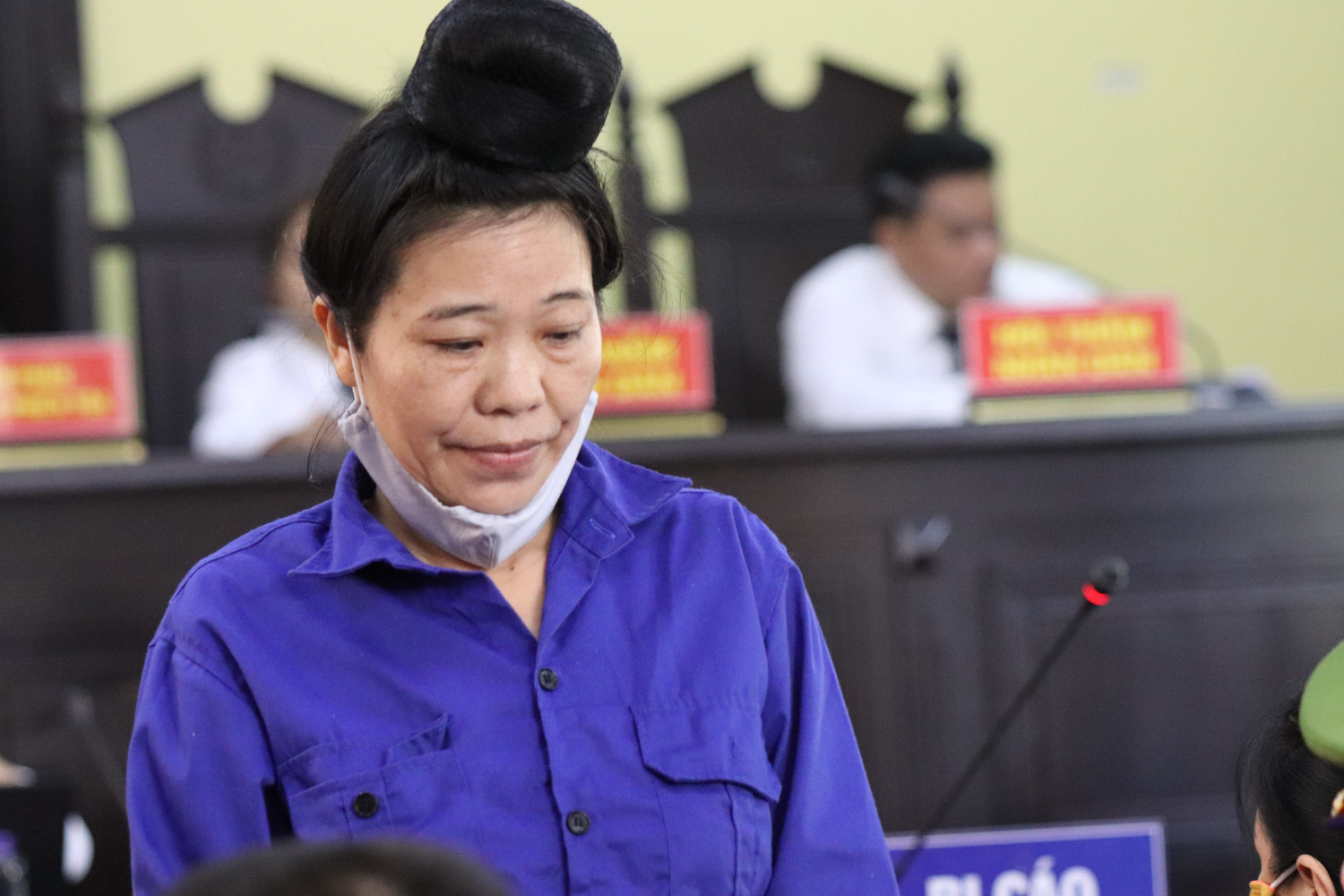Bị cáo Lò Thị Trường bị đề nghị mức án từ 2-3 năm tù về tội Đưa hối lộ. Ảnh: Vũ Phương.