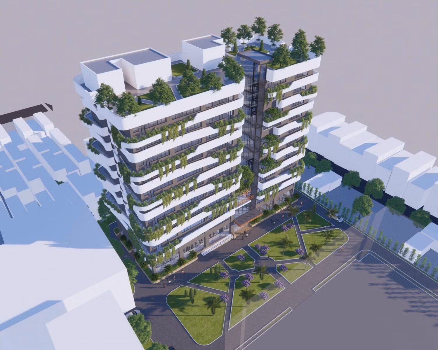 Phối cảnh Dự án Khối nhà đa năng 11 tầng của Trường Đại học Giao thông vận tải. Ảnh: UTT