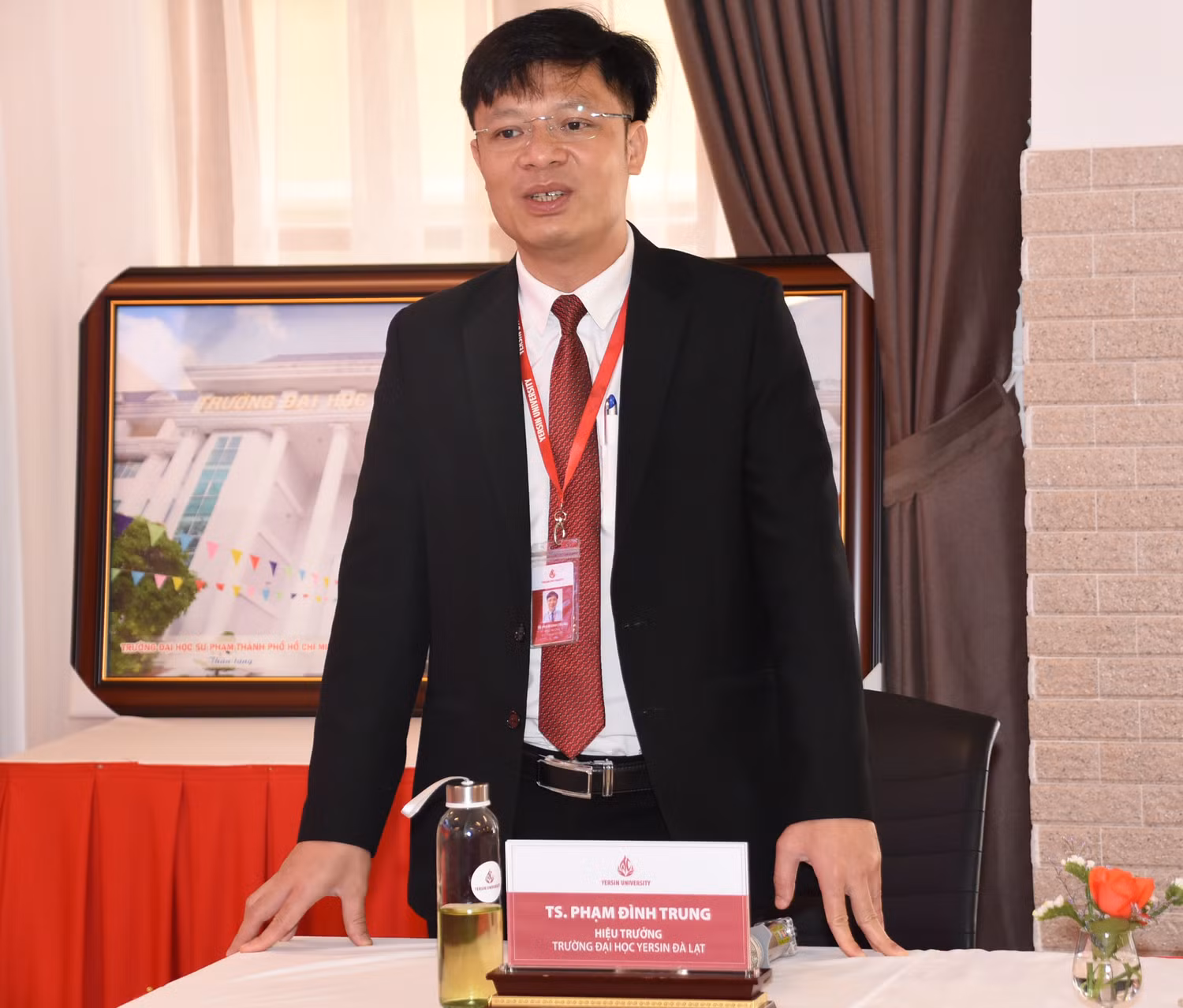 Tiến sĩ Phạm Đình Trung - Hiệu trưởng Trường Đại học Yersin Đà Lạt. Ảnh: HCMUE