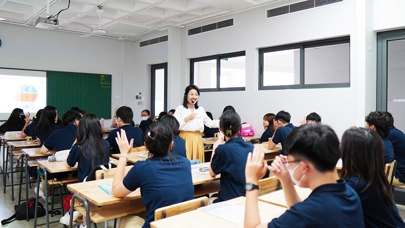 Học sinh trường Marie Curie. Ảnh: website nhà trường