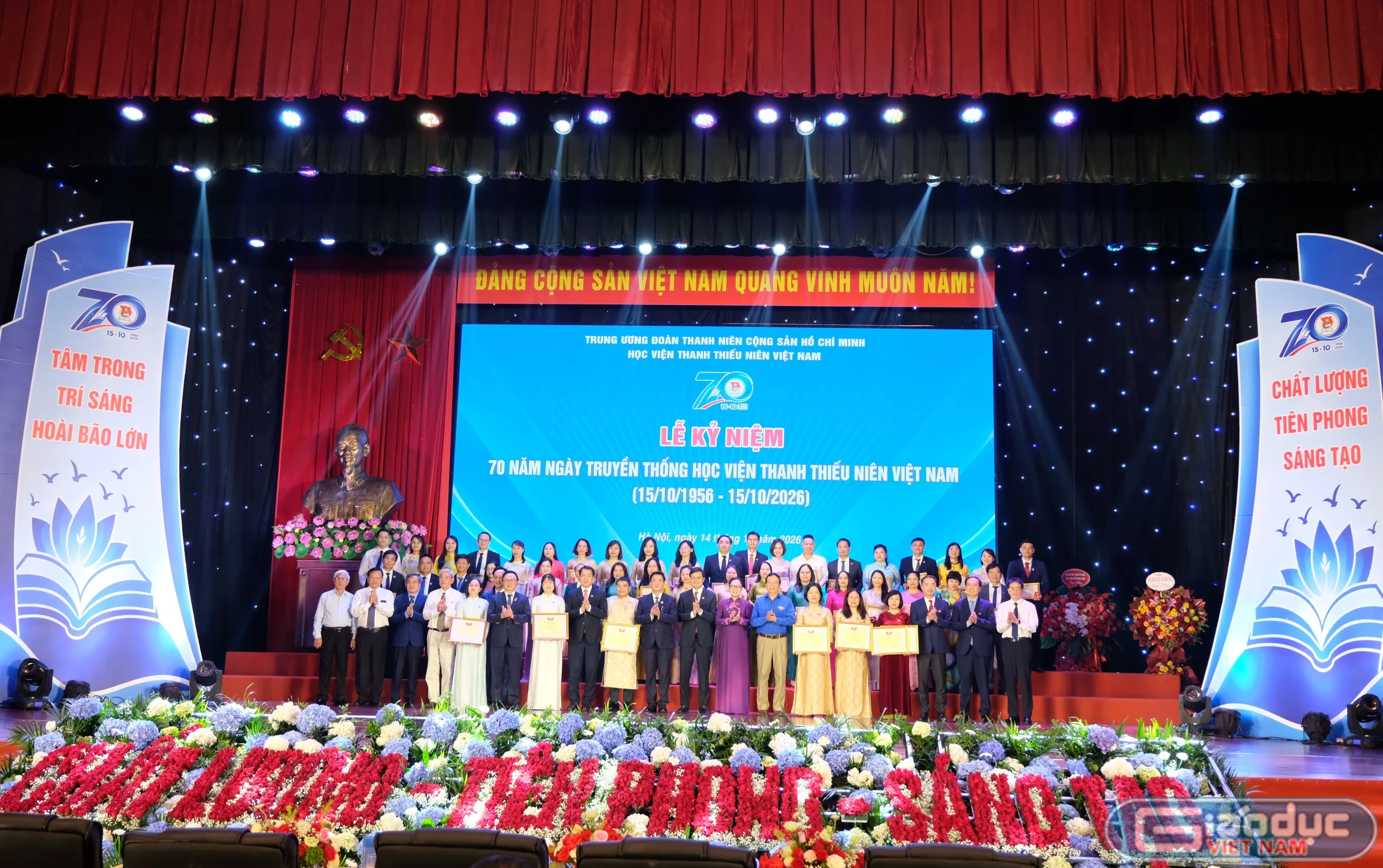 Học viện Thanh thiếu niên Việt Nam tổ chức Lễ Kỷ niệm 70 năm Ngày truyền thống